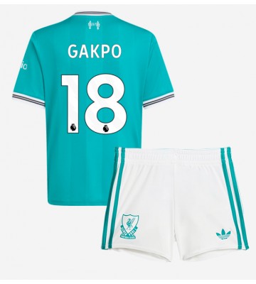 Liverpool Cody Gakpo #18 Tredje trøje Børn 2025-26 Kort ærmer (+ korte bukser)